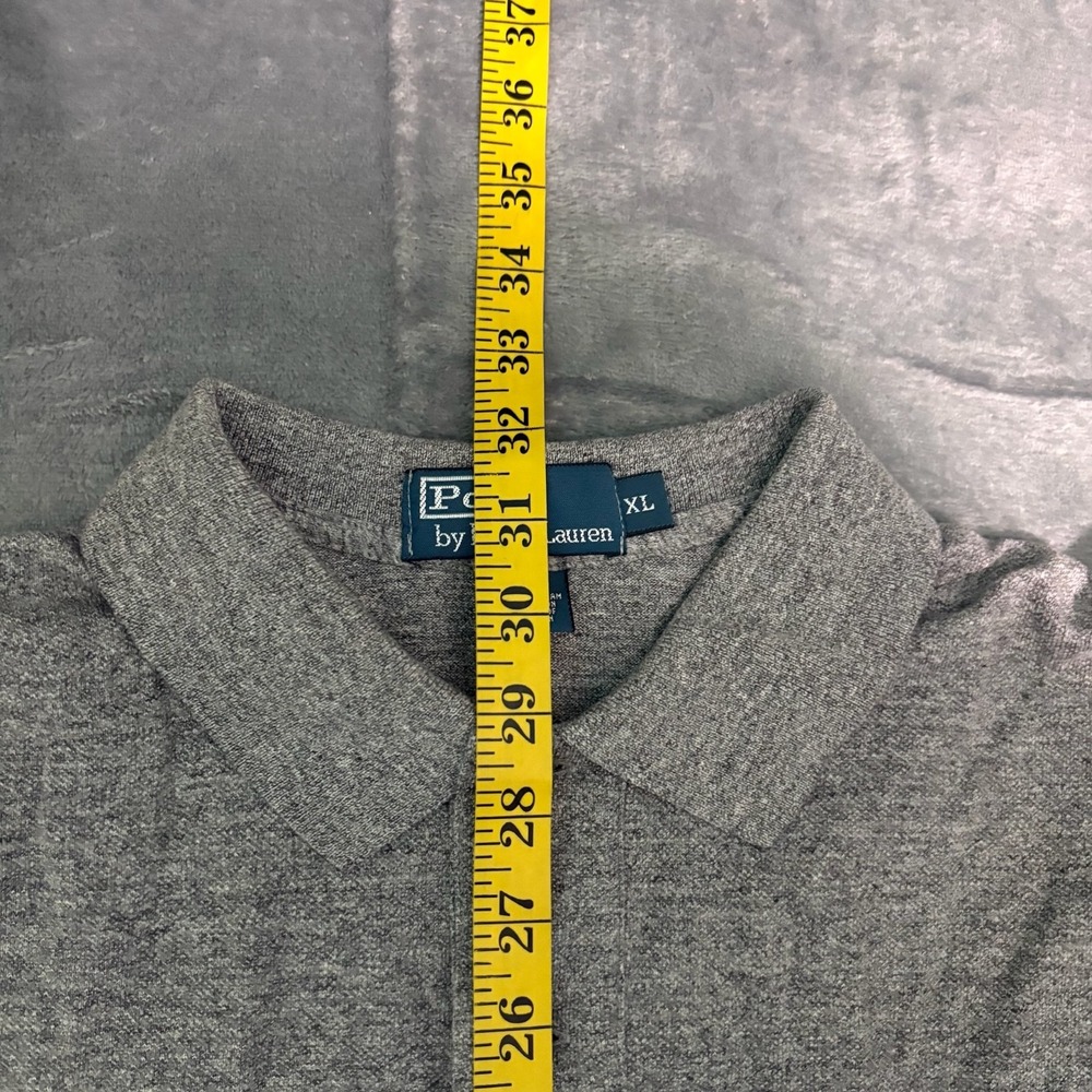 Polo Ralph Lauren Shirt Mens XL Long Sleeve Gray Pull over Polo Preppy - Picture 6 of 9